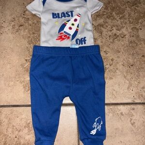 Kidgets Blue and Gray Baby Outfit